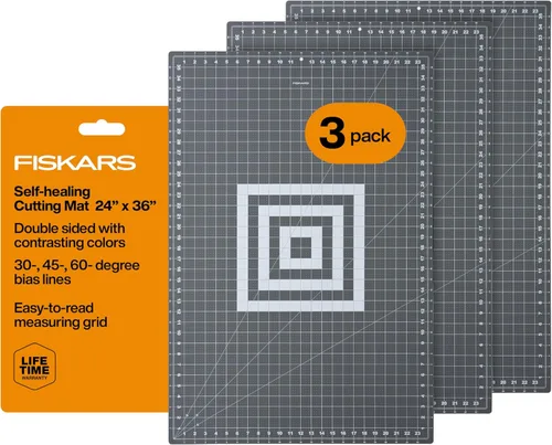 Miniatura 14 de Fiskars Alfombrilla de corte autorreparable para acolchados, artes y manualidades, cuadrícula de 18 x 24 pulgadas, alfombrilla de coser, tabla