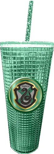 Miniatura 26 de Spoontiques Harry Potter Vaso de diamantes, 20 oz - Vaso texturizado con pajita, aislamiento de doble pared, sin BPA - Gryffindor