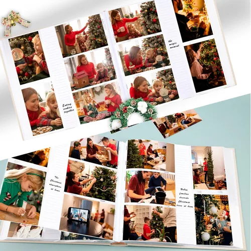 Miniatura 8 de Álbum de fotos de 600 bolsillos 4x6 con espacio para escribir, álbum de fotos de gran capacidad 4x6 que contiene 600 fotos horizontales y Beige