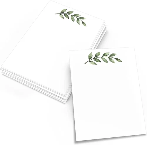Miniatura 6 de 321Done Tarjetas de Notas en Blanco con Diseño de Follaje Verde, 4 x 6 pulgadas Blancas, 50 Tarjetas - Fabricadas en los Estados Unidos, Cartulina