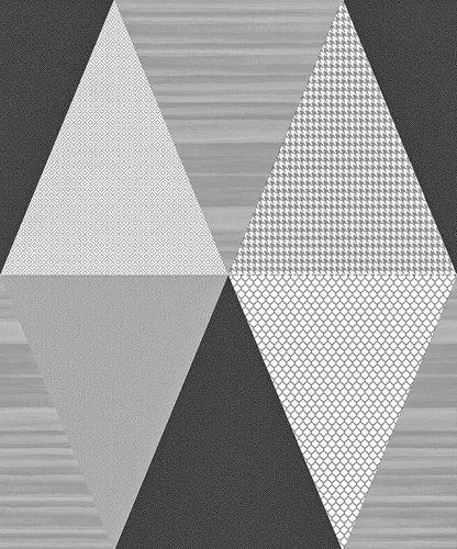 Y1337 - Papel tapiz para despegar y pegar, triángulo geométrico, 17.7 pulgadas x 9.8 pies, color gris, extraíble, diamante, autoadhesivo,