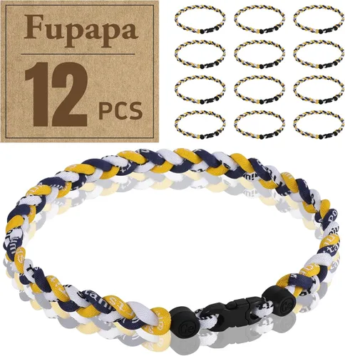 Miniatura 13 de Paquete de 12 collares de béisbol de alta calidad, collares deportivos multicolor de 18 pulgadas, ideal para regalos de equipo de béisbol, recuerdos
