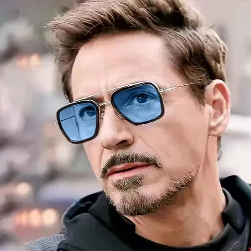 Miniatura 3 de Lentes de sol polarizados Tony Stark para hombres y mujeres, montura cuadrada de metal, lentes de Iron Man y Spider-Man
