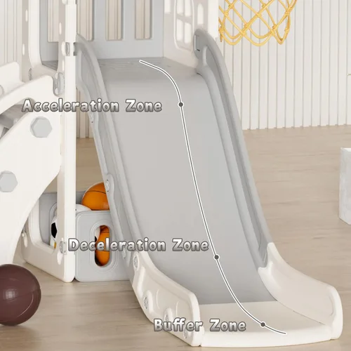 Miniatura 4 de XJD Tobogán 5 en 1 para Niños Pequeños, Tobogán para Niños Pequeños de 1-3 Años, Conjunto de Juegos para Exteriores e Interiores para Niños Pequeños