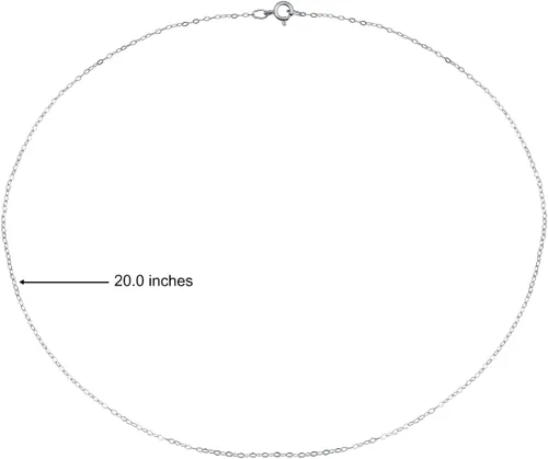 Miniatura 22 de Hoops & Loops Collar de plata de ley 925 de 0.035 in de fino y delicado collar de cadena de cable para mujeres, adolescentes, niñas, hombres, 16