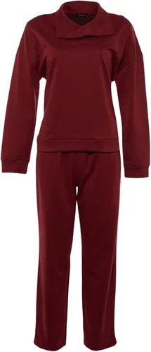Miniatura 6 de Trendyol Conjunto de dos piezas de sudadera de punto medio liso para mujer
