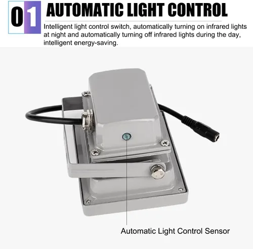Miniatura 3 de Iluminadores IR de visión nocturna 940nm invisible 6-LED Luz infrarroja IP65 resistente al agua reflector exterior para cámaras de seguridad