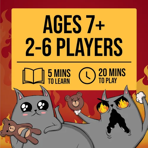 Miniatura 8 de Exploding Kittens: El Juego de Mesa - El Juego de Fiesta Lleno de Acción para Celebrar el 10º Cumpleaños - 2-6 Jugadores a Partir de 7 Años - Ideal