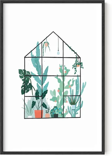 Miniatura 11 de HAUS AND HUES Arte botánico para pared, impresiones suculentas, póster moderno de plantas con diseño de invernadero para decoración del hogar