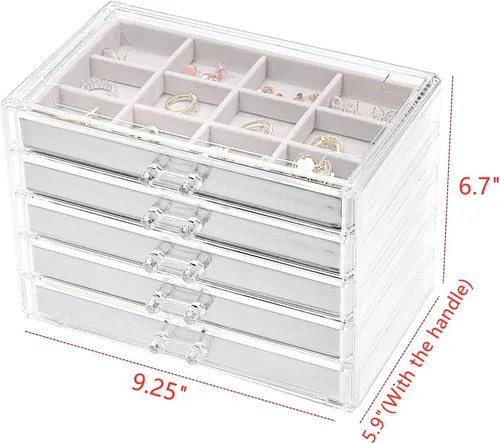 Miniatura 2 de Cq acrylic Organizador de joyas con 5 cajones