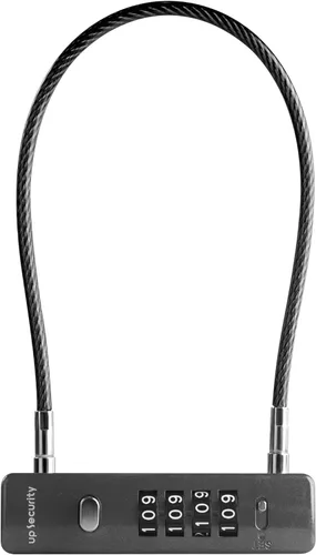 Miniatura 9 de Candado de cable con cerradura de combinación, contenedores de almacenamiento y equipo para exteriores, cerraduras de bicicleta para casco, scooter