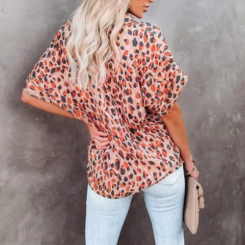 Miniatura 3 de Conjunto de camiseta elegante con estampado de rayas para mujer