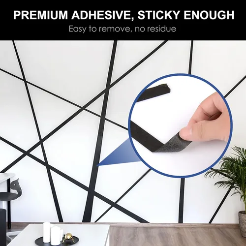 Miniatura 3 de Cinta de Pintor Negra, 1" x 60 Yardas x 10 Rollos (600 Yardas en Total) - Cinta de Enmascarar de Adhesión Media para Pintura, Etiquetado, Negro