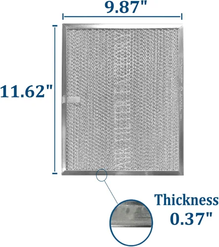 Miniatura 3 de Air Filter Factory Filtro de grasa S97007894, 97007894 de repuesto para campana extractora Broan, filtro de rejilla de ventilación de aluminio