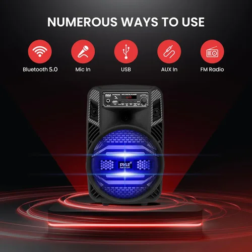 Miniatura 3 de Portable Bluetooth PA Speaker System - 300W Rechargeable Outdoor Bluetooth Speaker Portable PA System w/ 8” Subwoofer 1” Tweeter, Microphone in