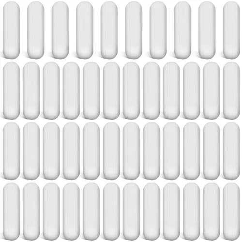 Miniatura 9 de Weewooday 80 piezas de barra agitadora magnética de mezclador PTFE, barra de agitación de placa de PTFE de acero inoxidable de color blanco
