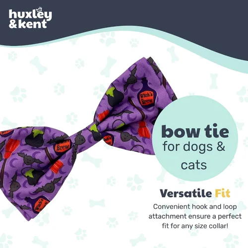 Miniatura 8 de Huxley & Kent Pajarita para mascotas para perros y gatos – Accesorio ajustable para collar de gancho y bucle de Halloween – Lindo y cómodo