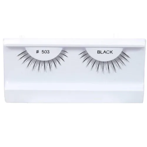 Miniatura 11 de 100 pares de pestañas postizas 100% cabello humano negro natural #747S Negro-747S