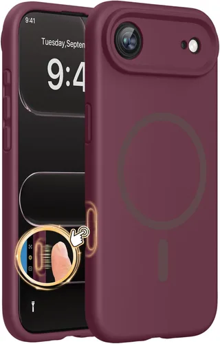 Miniatura 20 de Miracase Funda diseñada para iPhone 13, con protector de pantalla de vidrio templado, forro de microfibra suave antiarañazos, funda de goma