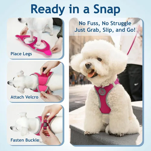 Miniatura 3 de Kruz Arnés para Perro (Pecho 20.5"-22", Peso 20–25 lbs) Athletica Arnés Ajustable de Alta Resistencia Sin Asfixia para Cachorros, Chaleco