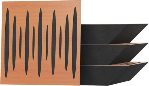 Miniatura 11 de Paquete de 4 trampas para bajos de esquina difusa de absorción de sonido «Pulso» 19.7 x 19.7 x 4 pulgadas Absorción - Difusión - Reflexión