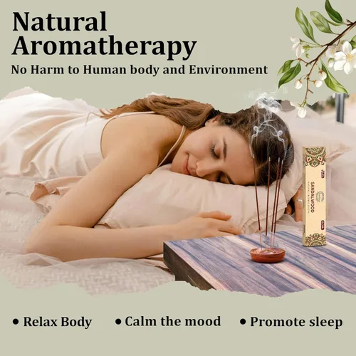 Miniatura 7 de Raajsee Varitas de incienso (6.35 oz), 100% puras orgánicas y naturales, enrolladas a mano, sin productos químicos, perfectas para aromaterapia