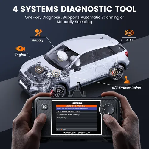 Miniatura 3 de ANCEL FX2000-US Escáner OBD2 Herramienta de Diagnóstico, Escáner de Airbag de Transmisión ABS SRS, Lector de Códigos de Motor, Herramienta