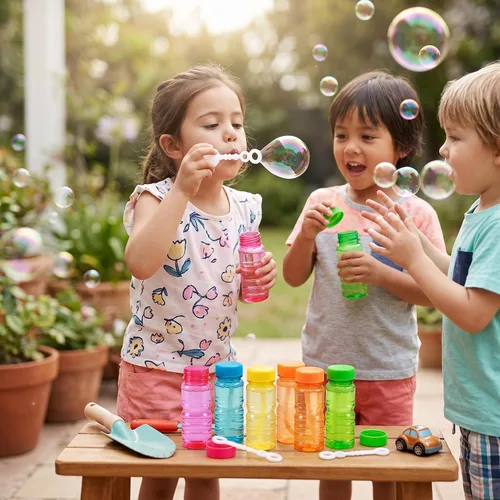 Miniatura 5 de Paquete de 12 botellas de burbujas grandes, solución de burbujas de 4 onzas, juguete novedoso de verano, recuerdo de fiesta de actividades, juego