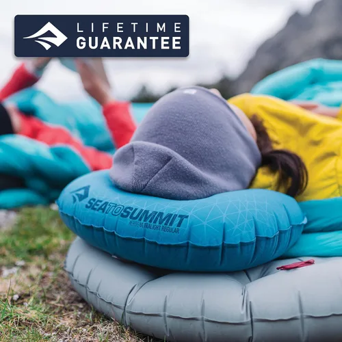 Miniatura 6 de Sea to Summit Aeros - Almohada inflable ultraligera para acampar y viajar, regular (14.2 x 10.2), color gris