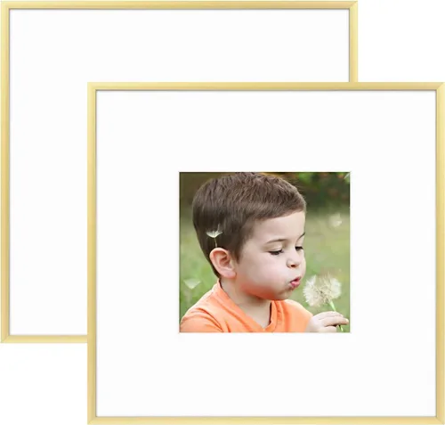 Miniatura 14 de Frametory, Portarretratos de aluminio negro de 5 x 7 pulgadas, juego de 2, ideal para mostrar fotos de 4 x 6 con paspartú o de 5 x 7 pulgadas sin