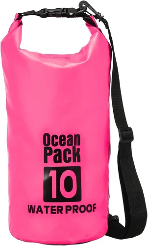 Miniatura 31 de Bolsa seca impermeable, 5 L, ajuste para mujeres y hombres, bolsas a prueba de agua, mochila flotante ligera de almacenamiento en seco con silbato