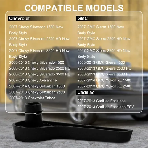 Miniatura 5 de HUSUKU Manija de Reclinación de Asiento LH Lado Izquierda del Conductor RH Lado Derecho del Pasajero Delantero Ébano para Camioneta Pickup SUV Chevy