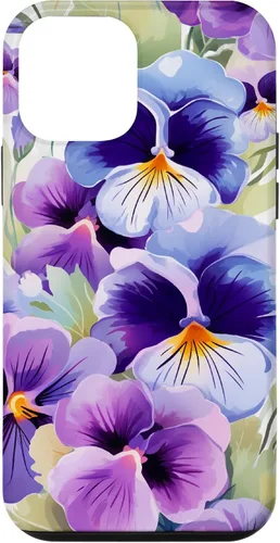 Miniatura 16 de Pansy Flower Pattern Floral Case for iPhone 17