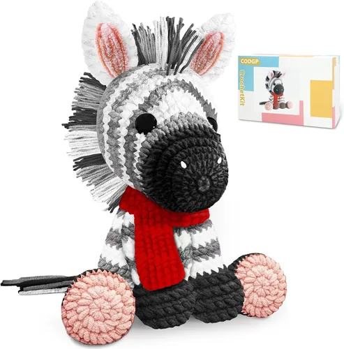 Miniatura 8 de CODGP Kit de ganchillo para principiantes, kit de animales de ganchillo de 11.8 pulgadas, kit de inicio de ganchillo para adultos
