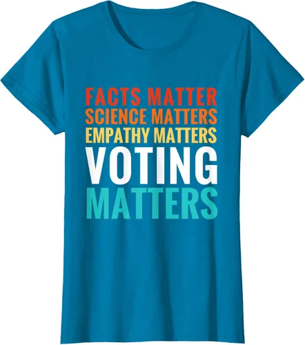 Miniatura 61 de Facts Matter Science Matters Voting Matters - Camiseta demócrata liberal, Negro, S
