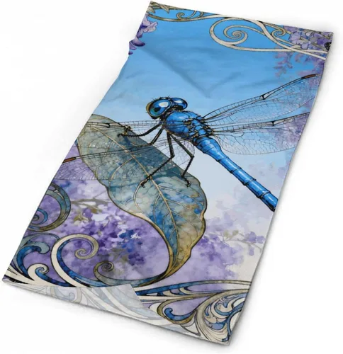 Miniatura 3 de Sun UV Protection Neck Gaiter Upf 50+ Balaclava Ski Dragonfly Jacaranda Leaf Face Mask Summer Face Cover Scarf Breathable Bandana for Fishing