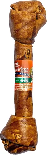 Miniatura 7 de Pet Factory American Beefhide - Golosina masticable para perro de hueso anudado de 12 pulgadas, sabor natural, 1 unidad/1 paquete