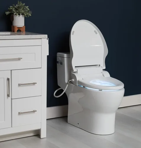 Miniatura 4 de Alpha JX asiento para inodoro o bidé con tapa, color blanco, luz LED, funcionamiento silencioso, control remoto inalámbrico., JX-EW, 1460.00watts