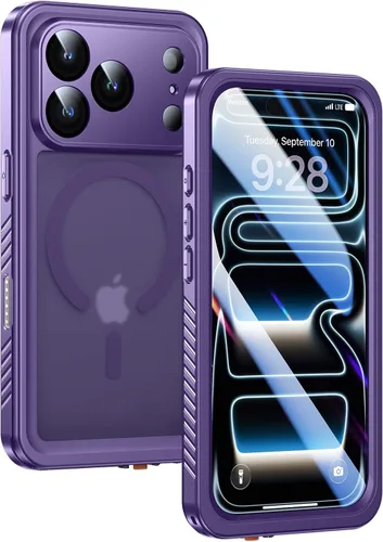 Miniatura 13 de Lanhiem Funda Magnética para iPhone 17 Pro de Privacidad, Funda Impermeable a Prueba de Polvo, [Protector de Pantalla Antiespía Integrado]
