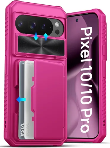 Miniatura 21 de ATATOO Funda tipo cartera para Google Pixel 10 Pro XL, tarjetero integrado (3-5 tarjetas) [bloqueo RFID] y cubierta de cámara deslizante, protección