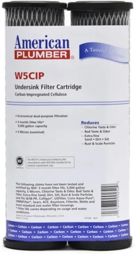 AP American Plumber W5CIP - Cartucho de filtro para debajo del fregadero (paquete de 4)
