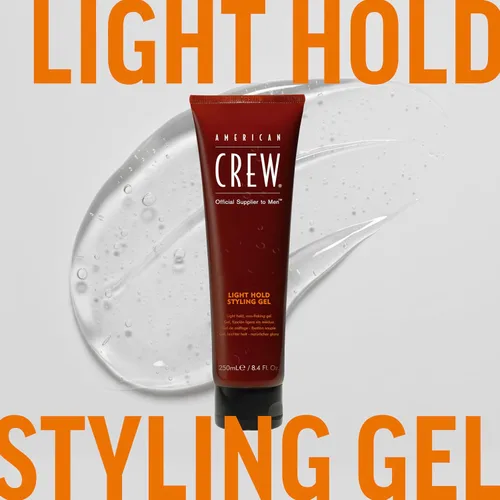 Miniatura 7 de American Crew Gel para el cabello para hombre, fijación ligera con bajo brillo, producto de peinado regalo para él, 8.4 onzas líquidas