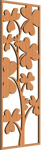 Miniatura 30 de 9 3/8 pulgadas de ancho x 24 3/8 pulgadas de alto x 1/4 pulgadas de alto, Bradford Paneles de pared decorativos de madera de calado, roble rojo rojo