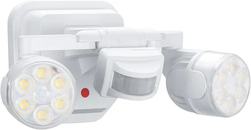 Miniatura 10 de OREiN Luz de seguridad con sensor de movimiento para exteriores, luz LED reflectora de doble cabeza ajustable, 3 modos