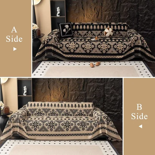Miniatura 146 de VClife Fundas de sofá bohemio de felpilla para sofá seccional, fundas de sofá suaves y antideslizantes para sofá de 2 cojines, protector de muebles