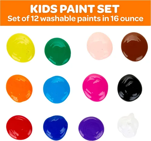 Miniatura 3 de Crayola Pintura lavable (12 quilates), juego de pintura a granel para proyectos de arte para niños, 16 onzas, suministros de manualidades