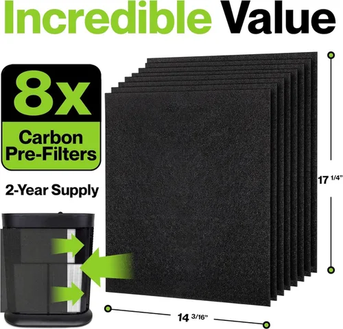 Miniatura 2 de Durabasics Paquete de 8 prefiltros para filtros de repuesto Honeywell HPA300, compatibles con prefiltro A, filtro A, prefiltro HPA300 y reemplazo