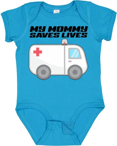 Miniatura 8 de inktastic My Mommy Saves Lives- Body para bebé de ambulancia