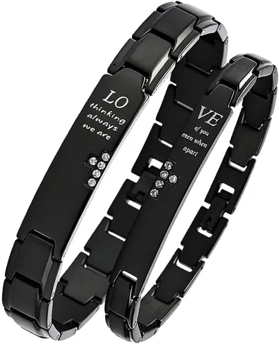 Miniatura 4 de Wolentty Pulseras de distancia para parejas, pulseras a juego, regalo para el día de San Valentín