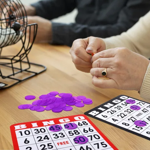 Miniatura 6 de GSE Games & Sports Expert Chips de bingo morados, 1,000 piezas de chips de conteo transparentes de alto contraste de 3/4 pulgadas